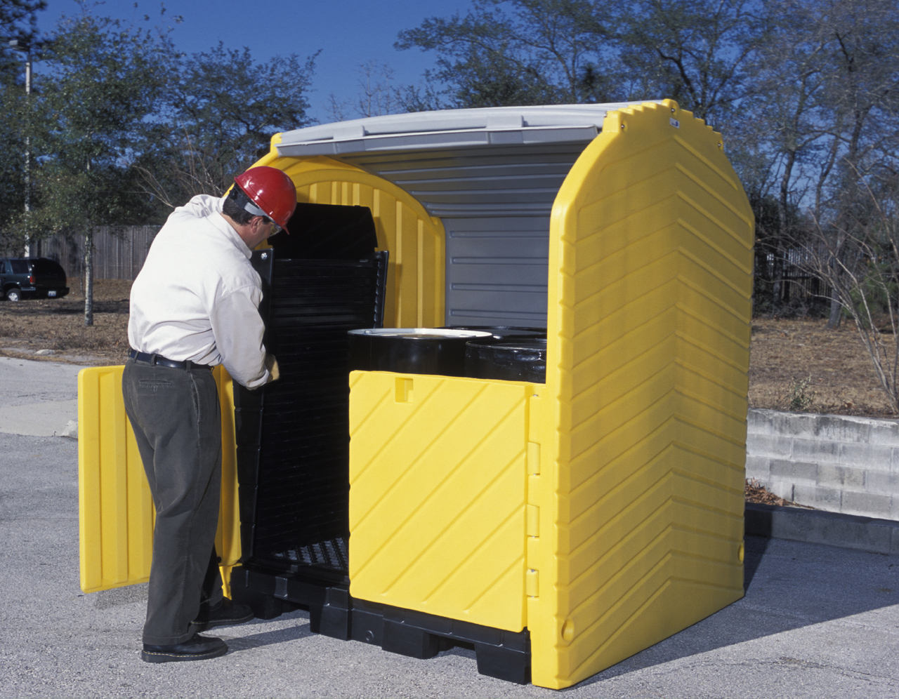 Ultra-Hard Top P4 Plus 4 Drum Containment System 9636 - No Drain
